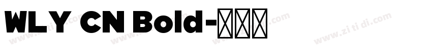 WLY CN Bold字体转换